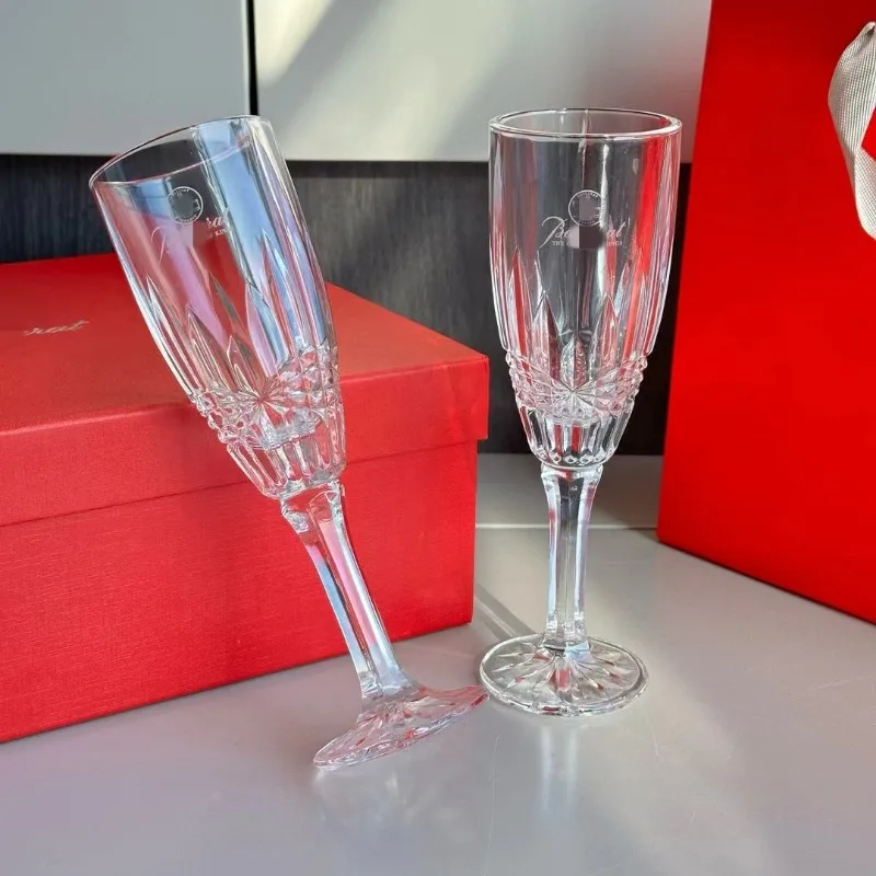 

Deluxe Wine Goblet Crystal Glass Champagne Glasses Bar Wine Utensils Set 2pcs High-end Gift Set