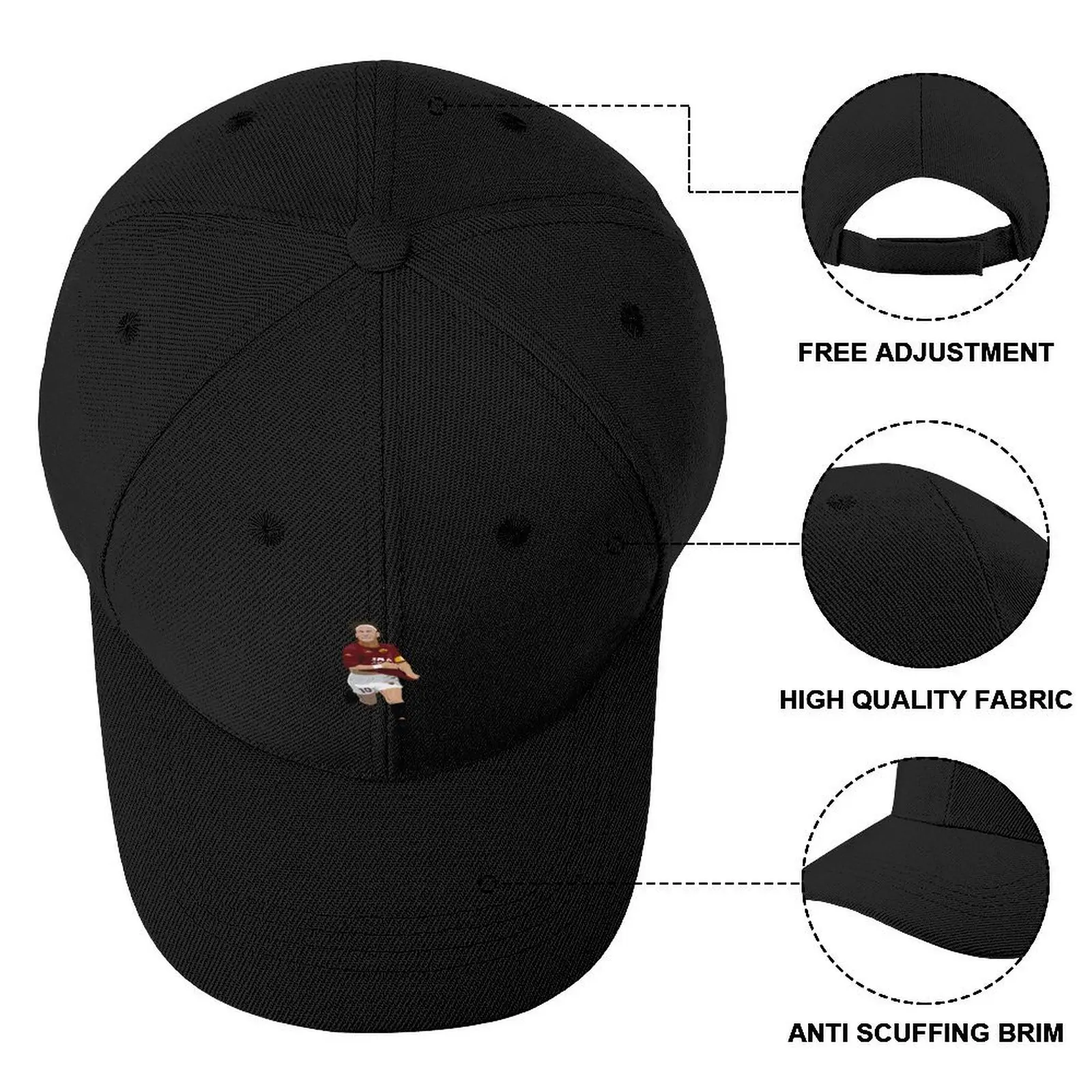 Totti Baseball Cap tea Hat Wild Ball Hat Sunscreen beach hat Men Golf Wear Women's image 4