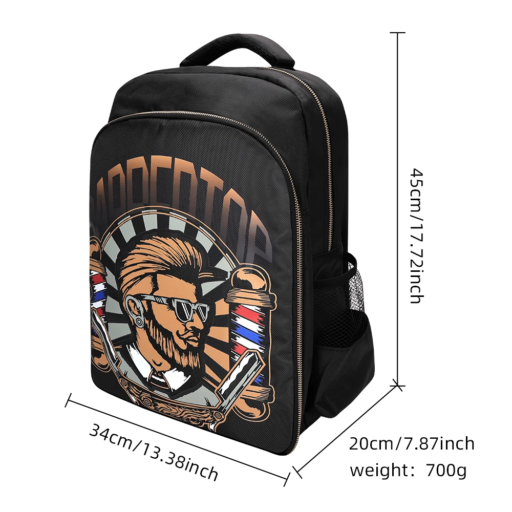 Hair Styling Tool Backpack Carrying Case for Scissors Combs Hair Dryer Dual Shoulder Barber Storage Bag Salon Accessories