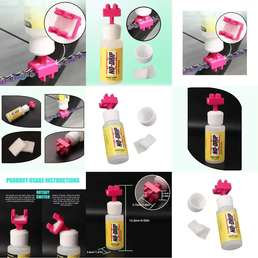 

1 Set Bicycle Oil Lubricant Drip Free Chain Oiler Chain Oil Brushing Chain Oil Bottle Outdoor Tools Bicycle Maintenance Riding