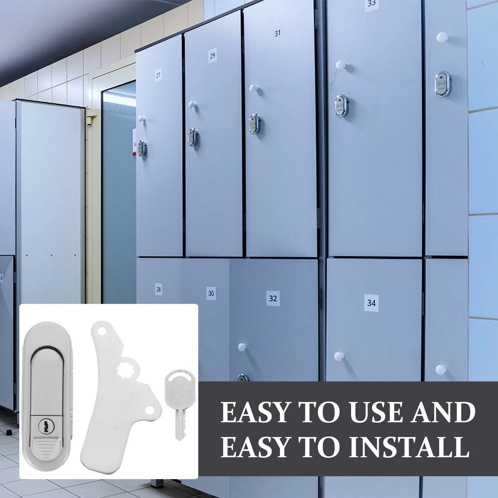 

1Pcs Industrial Electrical Cabinet Door Flat Lock Zinc Alloy Corrosion Resistant for Network Cabinets Meter Box Electric Cabinet