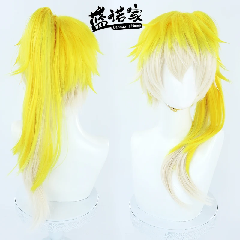 Virtual YouTube Vtuber Sonny Brisko Cosplay Wig Halloween Carnival Party Props Synthetic Hair Heat Resistant Fiber + Wig Cap