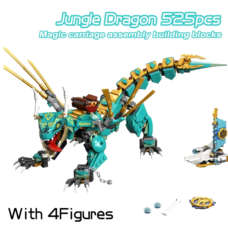 Ninja Series Lloyd Jungle Fire Water Dragon Building Blocks Green Dagon Mech Bricks Toys For Boys Birthday Kids Gifts