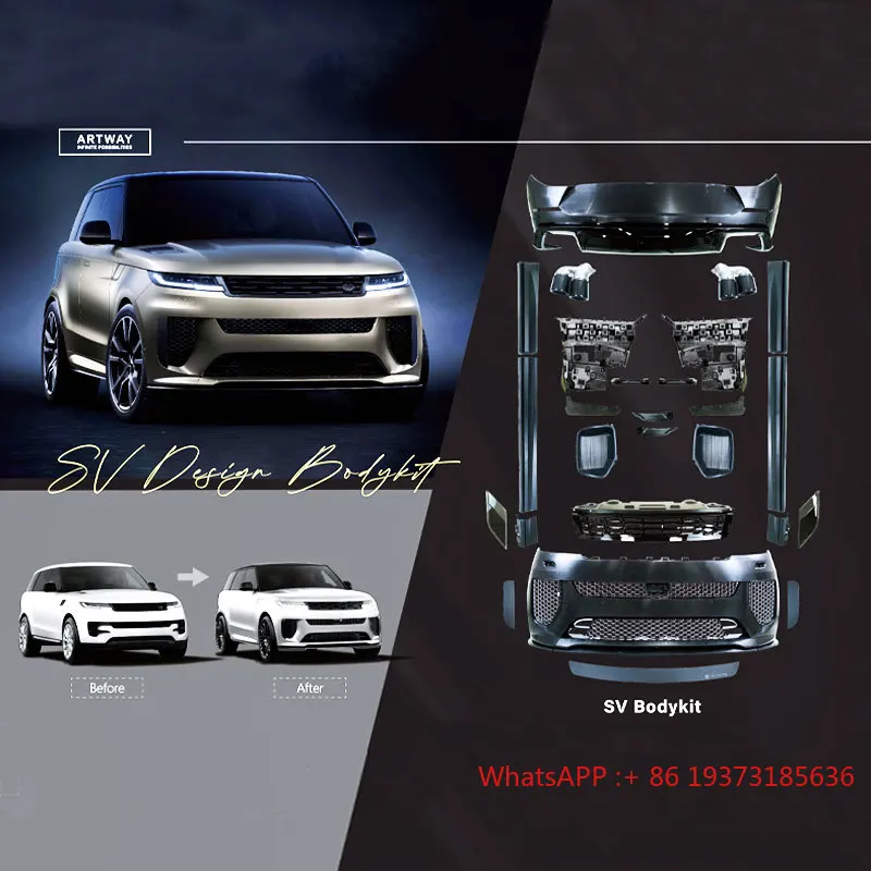 For 2023 for Land Rover for Range Rover Sports SV New Model Upgrade Replacement Bumper Kit ABS Front and Rear Fenders