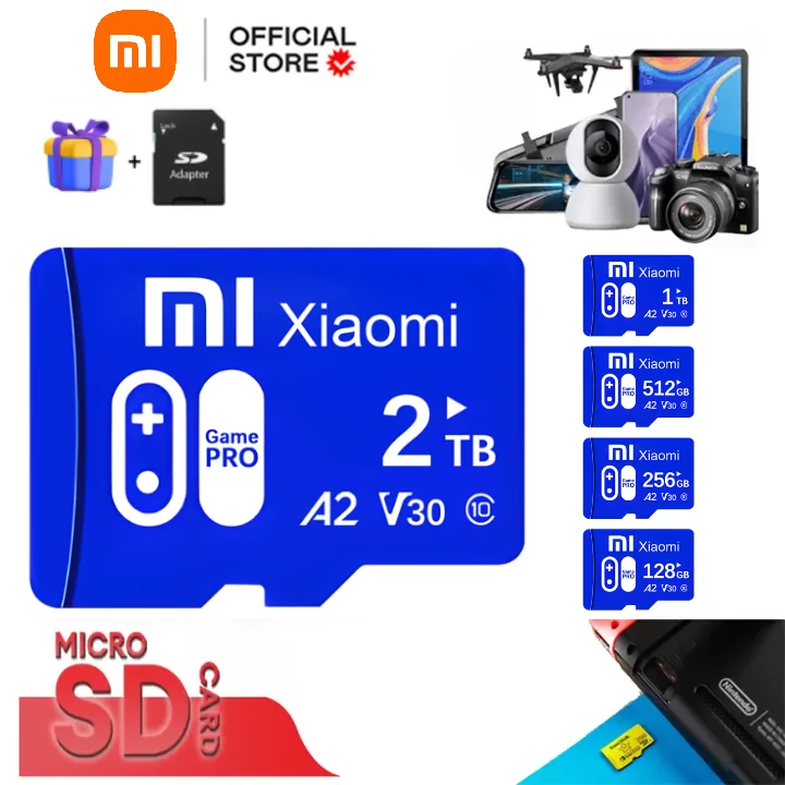 Xiaomi-電話用のミニメモリカード,電話用のフラッシュカード,スチームデッキ,tf,micro,tf,sd,v30,2テラバイト,1テラバイト,512gb,256gb,128gb