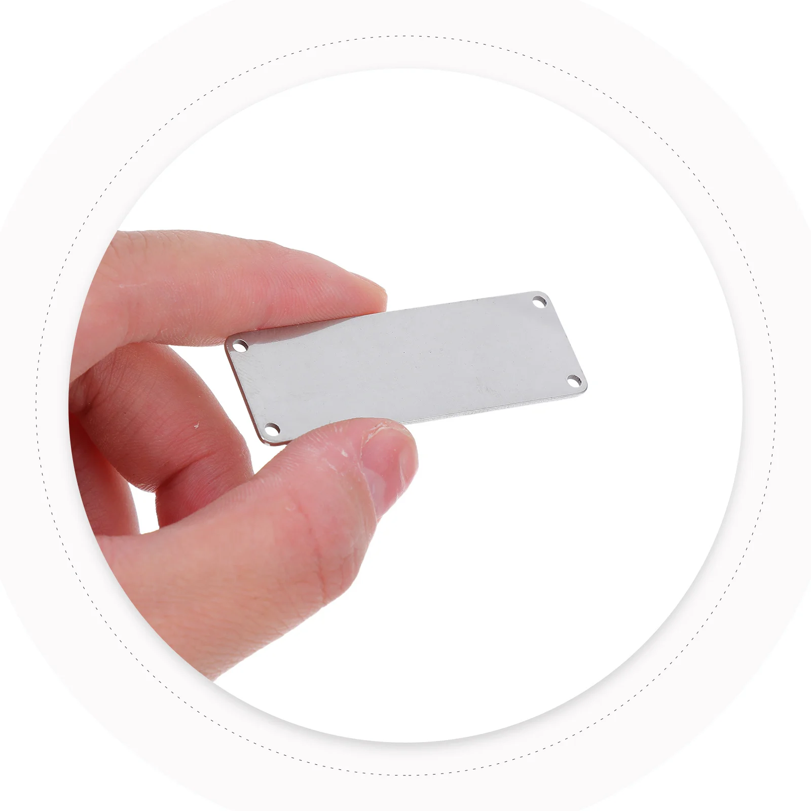 

20pcs Stainless Steel Blank Tags Rectangular Metal Stamping Blanks 4 Holes Engraving Diy Pendant Charms For Jewelry Branding