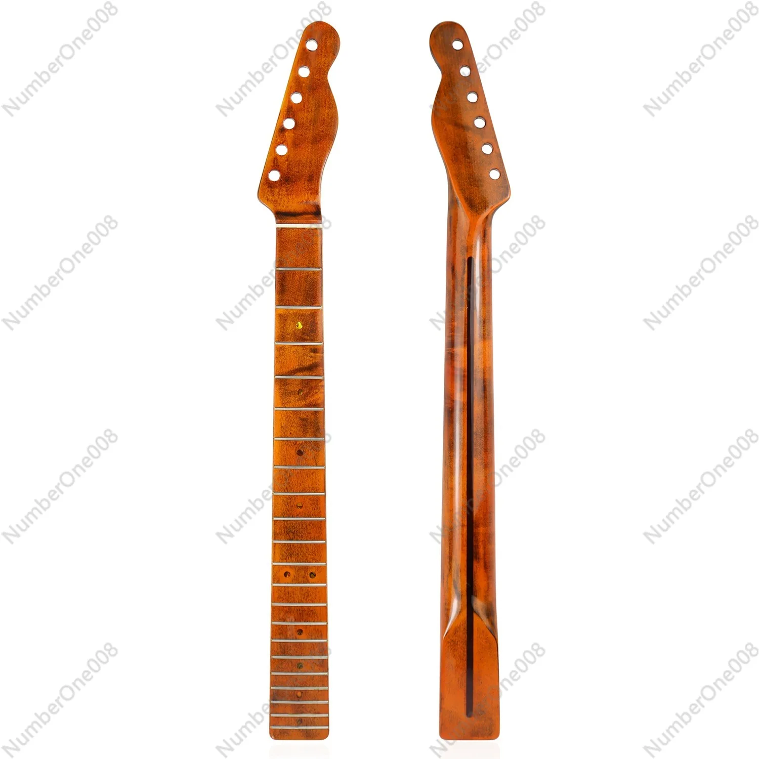 [Color Bright] 21 Pins Electric Guitar Neck, Canadian Maple Handle for TL Tele with Back Midline