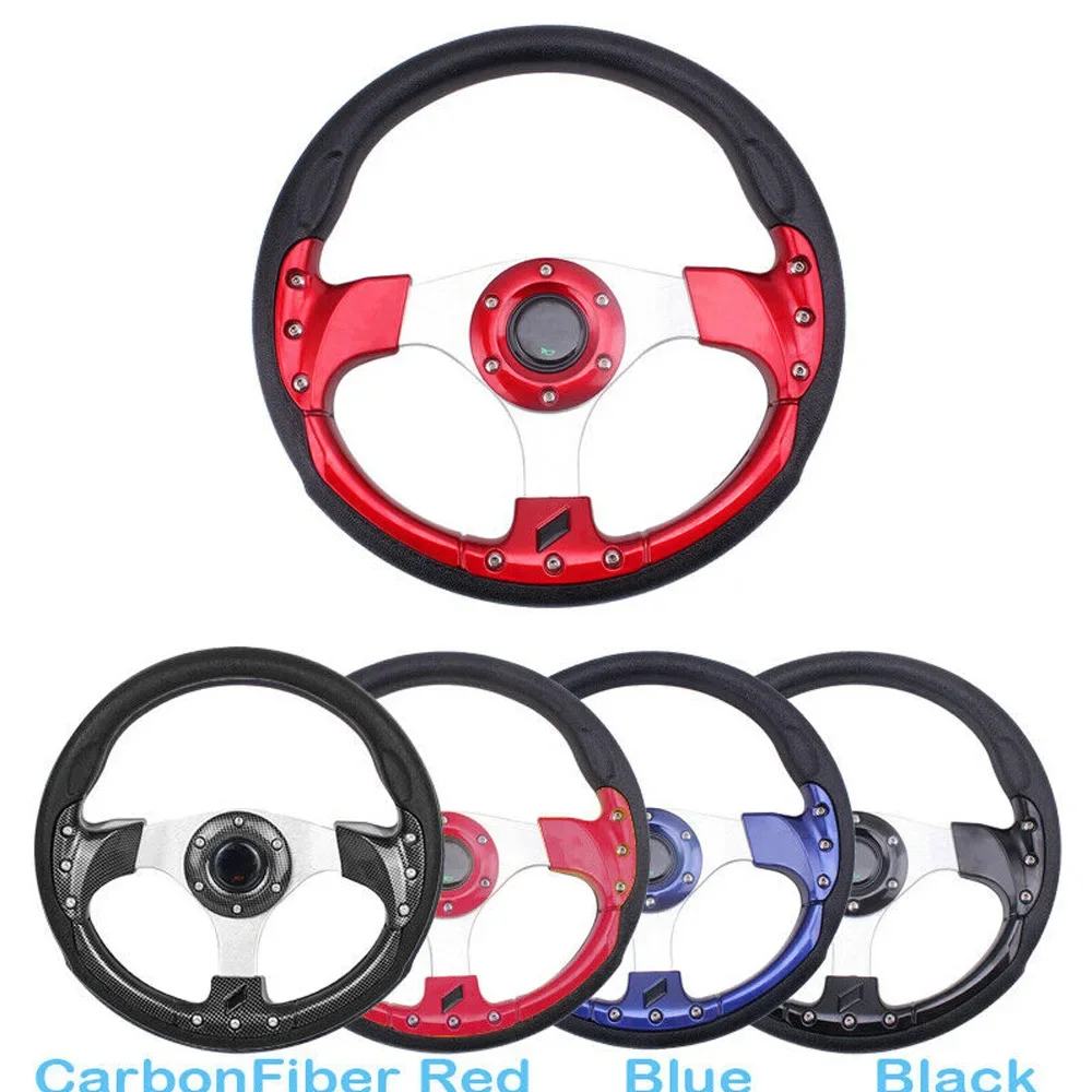 13 inch/320mm/6 bolt PVC car modification steering wheel black/carbon fiber retro racing game drifting sports car universal