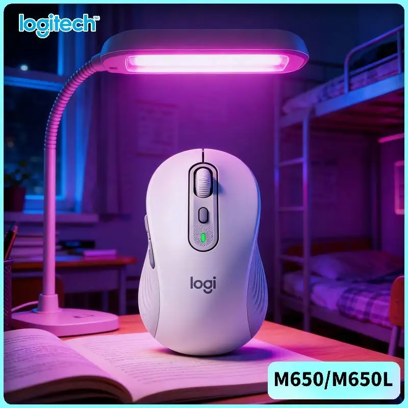 Logitech M650/M650L Wireless Mouse - Rubber Side Grips, 400-4000 DPI Adjustable, Ergonomic Grip, 10m Range