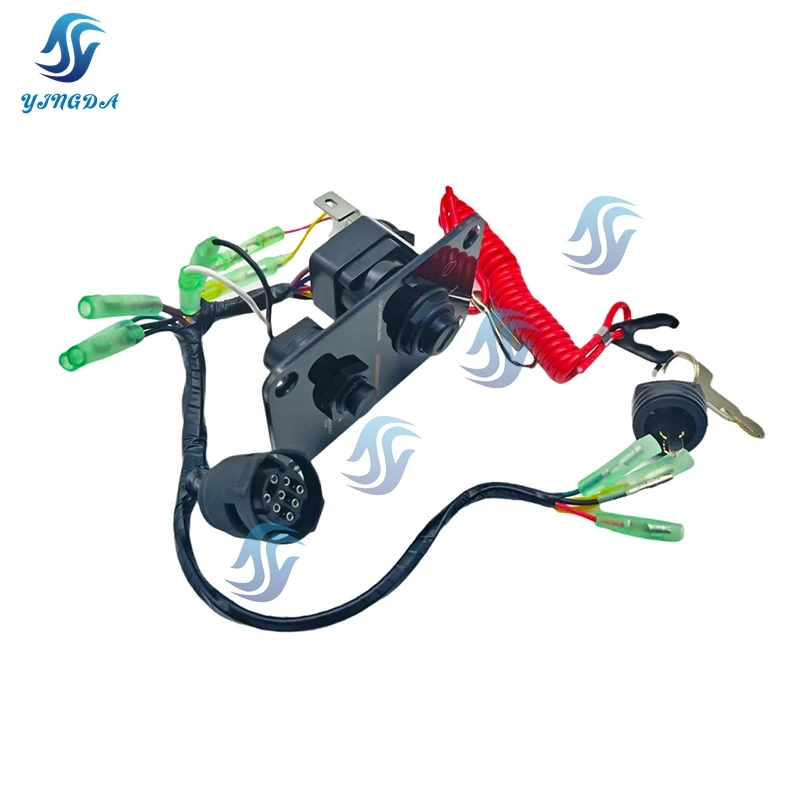 Outboard Single Engine Key Switch Panel, 704-82570-08 Fit for Yamaha Outboard Motors 704 Control Box Mounting Screws Assembly