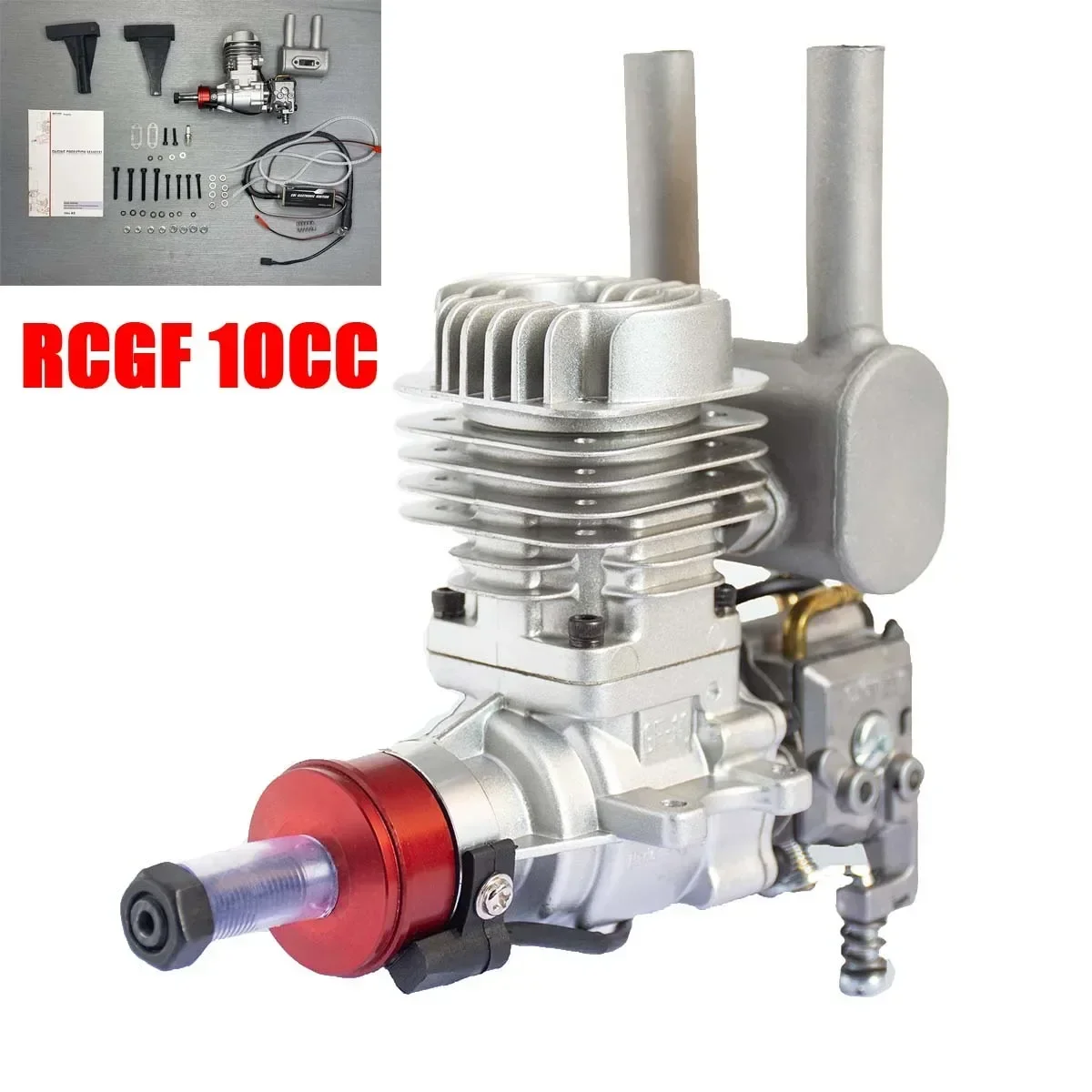 10cc Aviation Gasoline Engine 10ccRE/10ccBM Suitable for RC Model Aircraft Accessories With Rear/side Exhaust Pipe