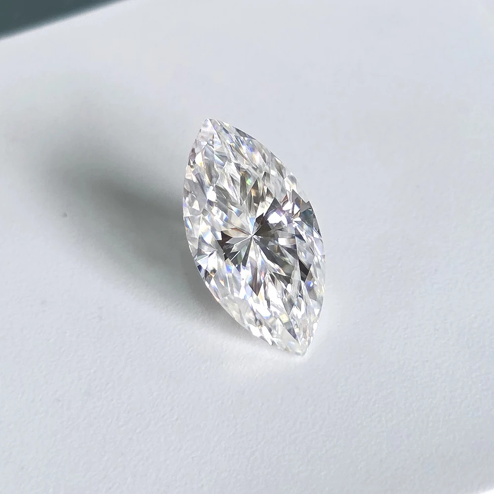

Real D Color Moissanite Stone with Certificate Marquise Cut GRA Certified Moissaita Loose Stone Moisanite Gemstone Pass Tester