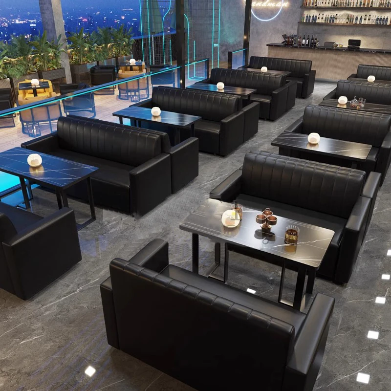 

Music Restaurant, Lounge , Bar Sofa Booths, Bistro, Billiard Room, Coffee Shop Commercial Table And Chair Sets