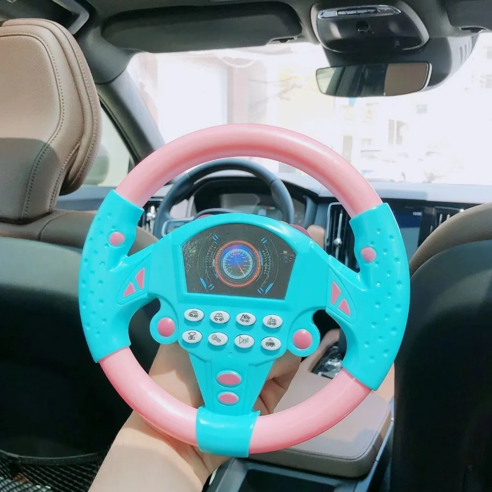 

360 ° Rotation Simulation Steering Wheel Toys Multi Functional Montessori Copilot Music Steering Wheel Interactive Simulation