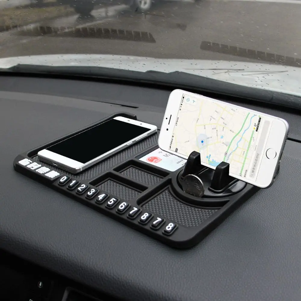 

Non-Slip Phone Pad for 4-in-1 Car Parking Number Card Anti-Slip Mat Auto Phone Holder Sticky Anti Slide Dashboard Phone Mount