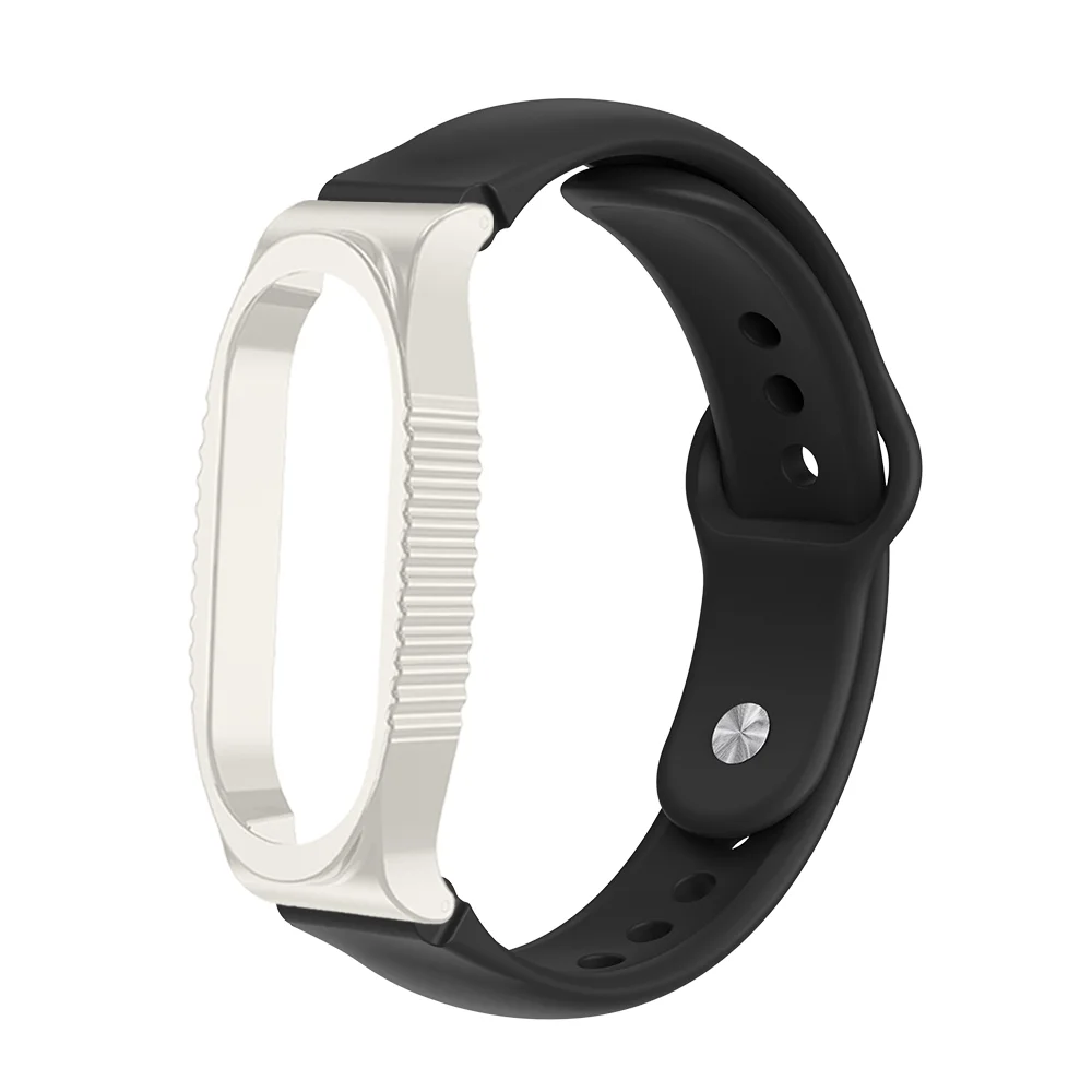 

Strap + Protective Case For Xiaomi Band 8 7 6 5 4 3 Reverse-buckle Waterproof Silicone Quick Release Watch band for Man Woman