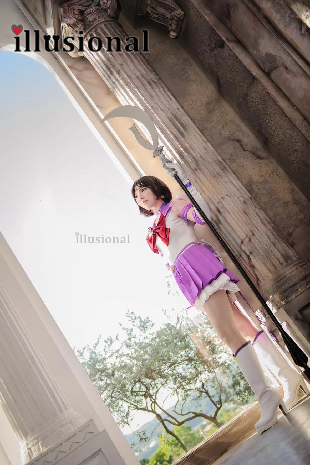 illusional Sailor Saturn Tomoe Hotaru Cosplay Costume for women Anime Halloween party dress can custom made