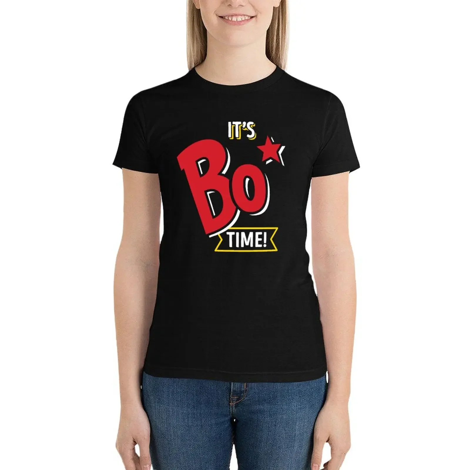 

It's Bo Time! - Bojangles (White Text) T-Shirt Aesthetic clothing lady clothes cute tops t shirts for Womens