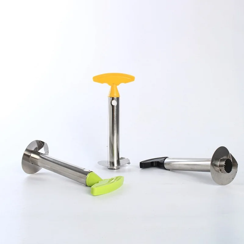 Cross-Border Spot Goods Pineapple Knife Peeler Stainless Steel Peeling Meat Cutting Pineapple Core Removed Peeler Factory Direct