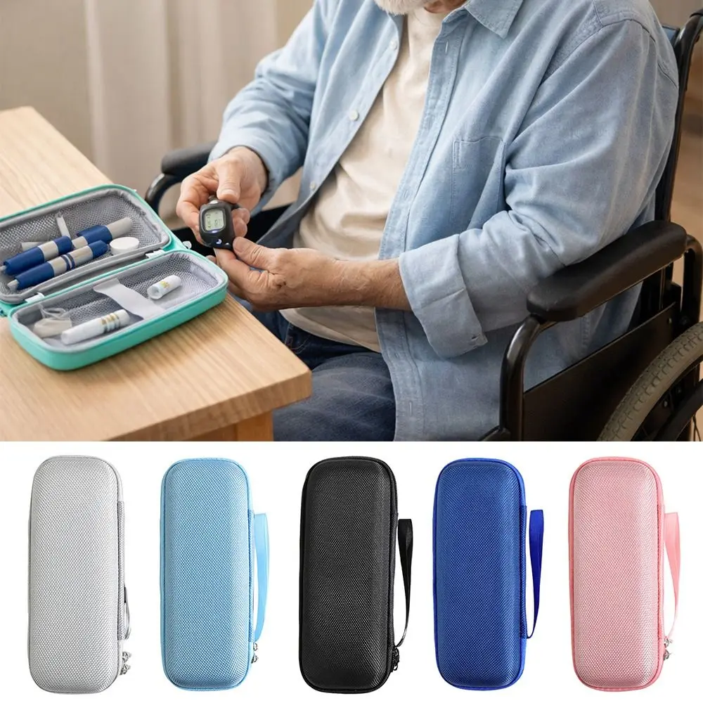 Durable Portable EVA Insulin Cooling Bag Waterproof Thermal Insulated Pocket Pill Protector Solid Color Insulin Cooler Diabetics