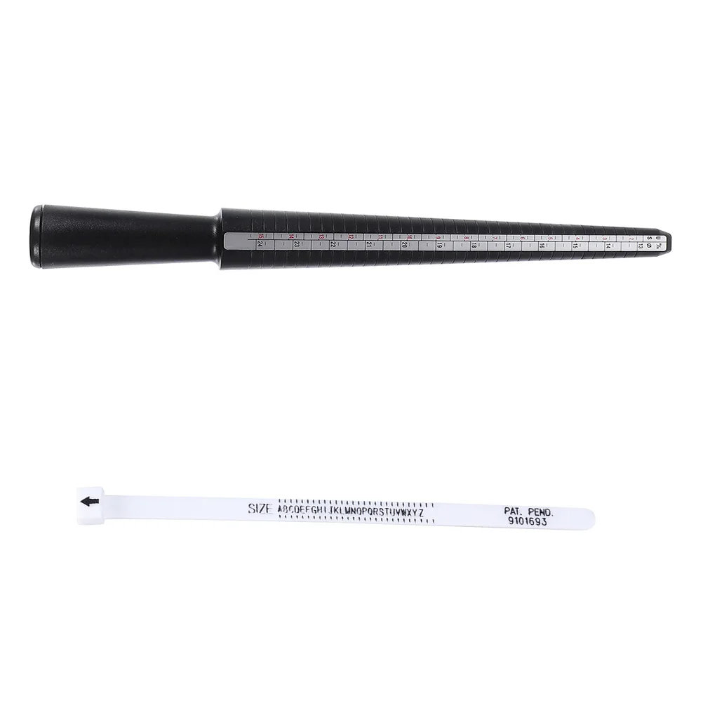 

1set Ring Measuring Tool Portable Plastic Ring Sizer Tools for Accurate Finger Size Measurement Jewelry Accessories