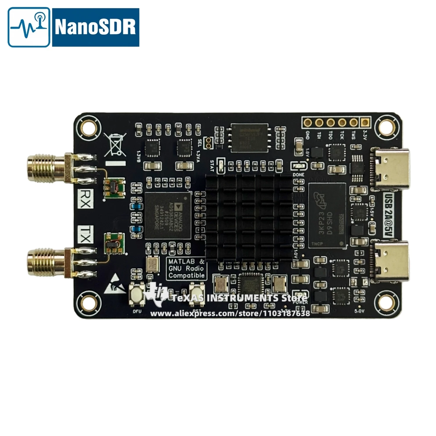 ナノページ TI Official】NANOSDR PlutoSDR NANO Software Radio ZYNQ7010 AD9363