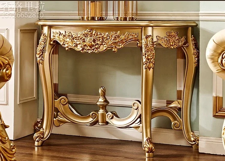 

A13 European-style entrance cabinet table, corridor side cabinet against the wall to partition the living room, decorative cabin