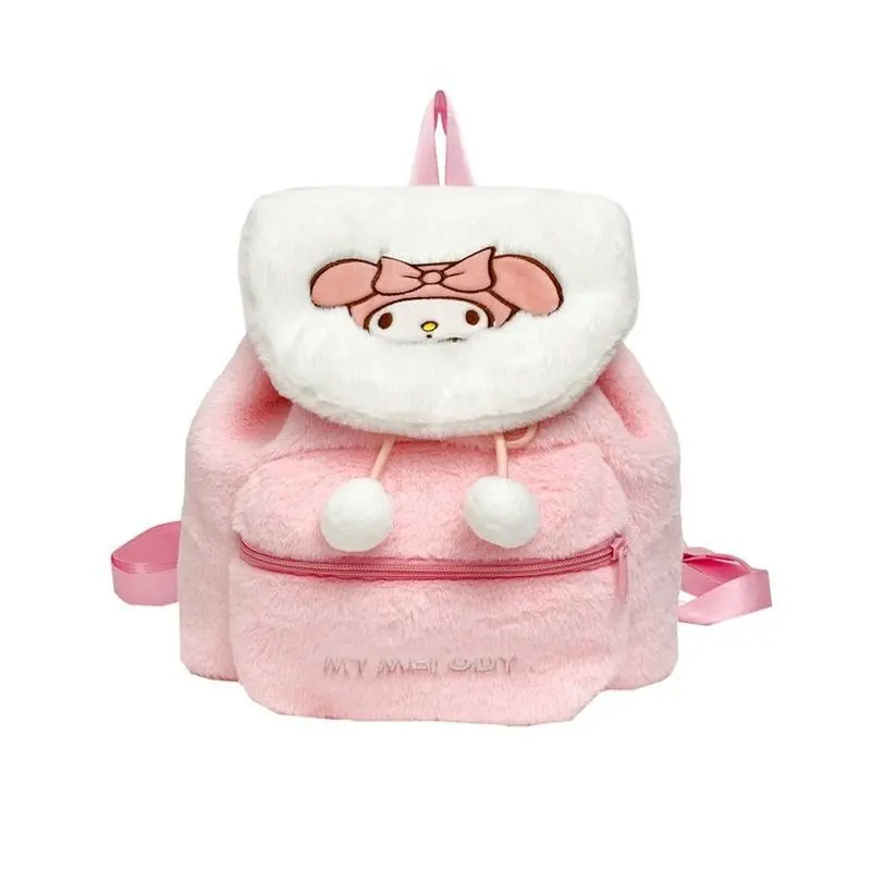 Kuromi Backpack Y2K Sanrio Plush Bag My Melody Pochacco Plush Schoolbag Student School Bag High Capacity Women's Bag Girl Gift