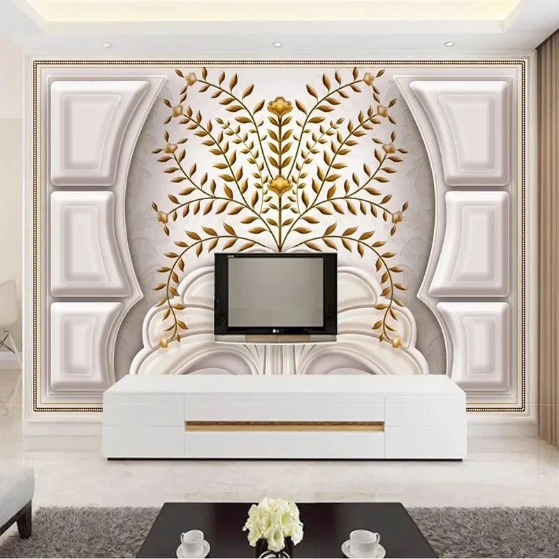 Custom Any Size 3D Mural Wallpaper Make Fortune Soft Package Shop Living Room Bedside Background Wall Papel De Parede Home Décor