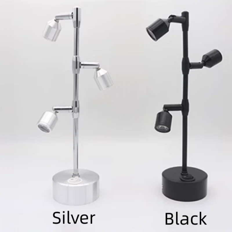 Branch Shape Led Spotlights Charging Pole Spotlights High-brightness Jewelry Cabinet spot light Movable Charging  Battery