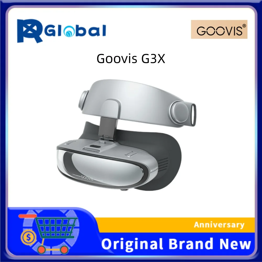 GOOVIS G3X XR Head Mounted Display – 800'' FHD Sony Micro-OLED Display, Portable 3D Theater for Gaming