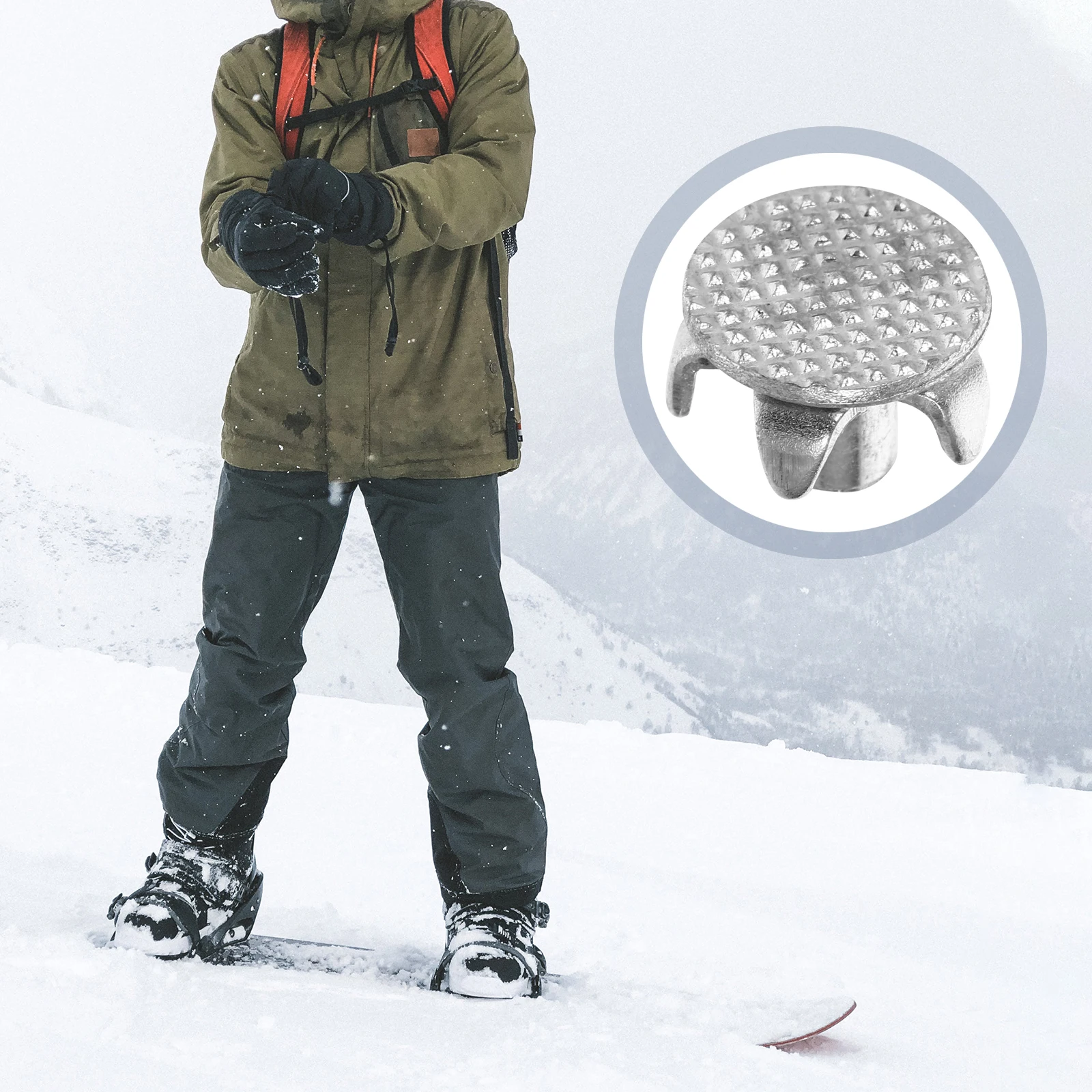 

15Pcs Steel Snow Anti-Slip Shoe Grippers Silver Flexible Rubber Strap Lightweight Climbing Ice Gripper Hiking Running