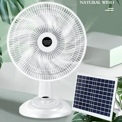 Solar Energy Electric Fan AC/DC Rechargeable Table Fan Outdoor 10000mAH  battery Home Office Cooling Air Fan Household Desk