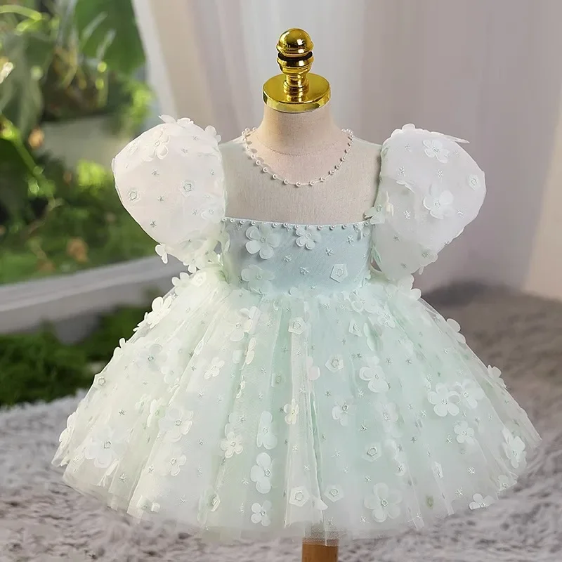 

Kids Bridemaid Wedding Dresses Baby Girl Flower Clothes Children Ball Gowns Birthday Baptism Party Matching Elegant Frocks 2024