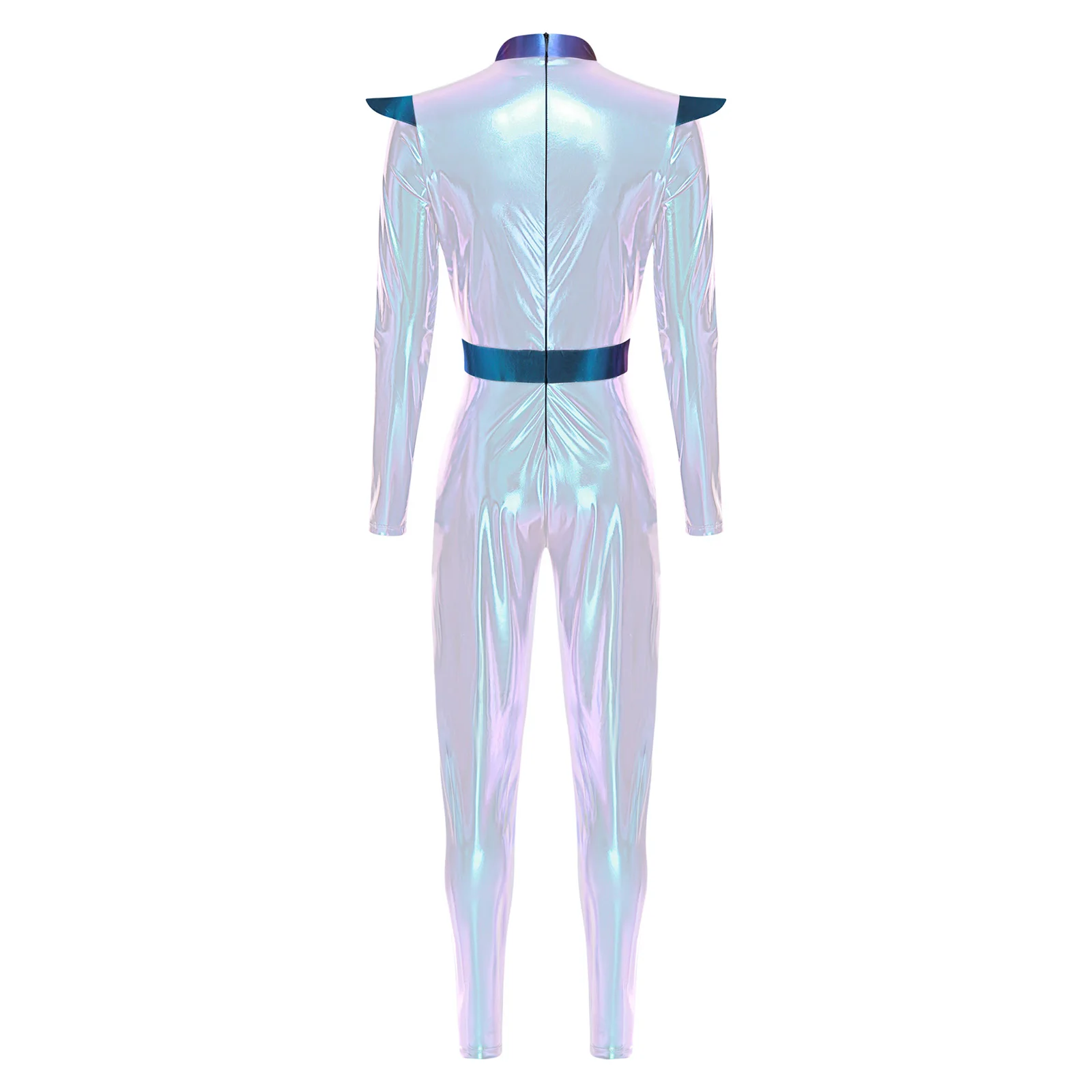 Женский костюм инопланетянина на Хэллоуин, комбинезон с длинными рукавами, космонавт, космический милый костюм, платье робота, сценический костюм