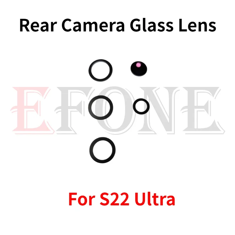 Lente de vidro da câmera traseira com adesivo AAdhesive, Samsung Galaxy S22, S22 Plus, S22 Ultra, S23, S23 Plus, S24, S24 Ultra, Novo