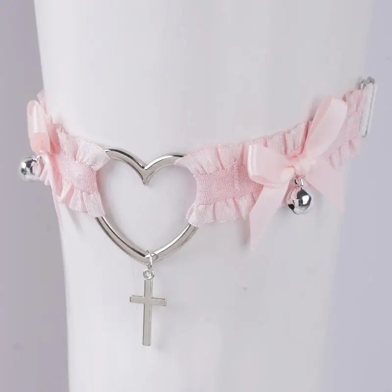 y1ac حزام الرباط ل قلادة bowknot جرس الساق خاتم الفخذ مثير harajuku #4