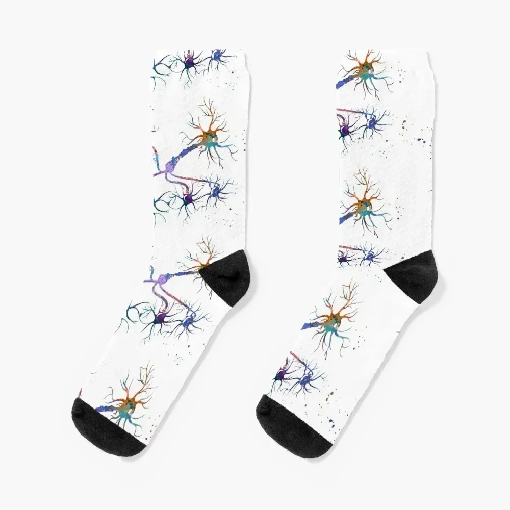 Neurotransmitter Chemical Synapse Socks cute men cotton high quality luxury cycling Socks Ladies Men's