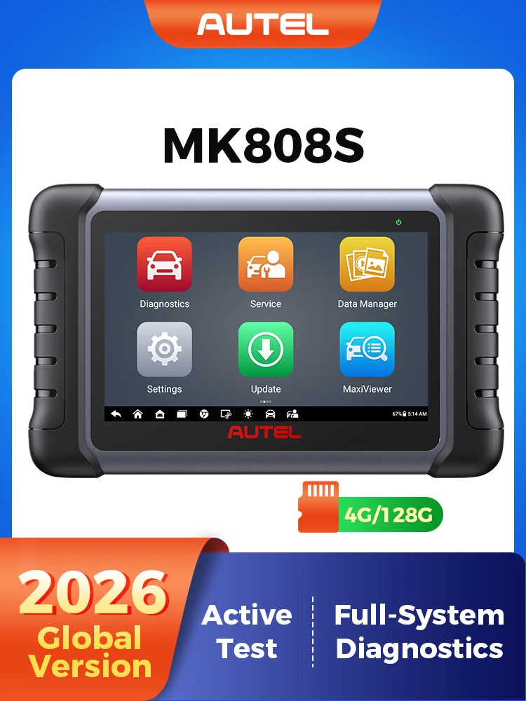 Auto-Diagnosegerät Autel MaxiCOM MK808S MX808S MK808Z OBD2-Scanner Bidirektionale Steuerung Diagnose Kfz-Werkzeuge Alle Systeme OBD2-Diagnose Codeleser
