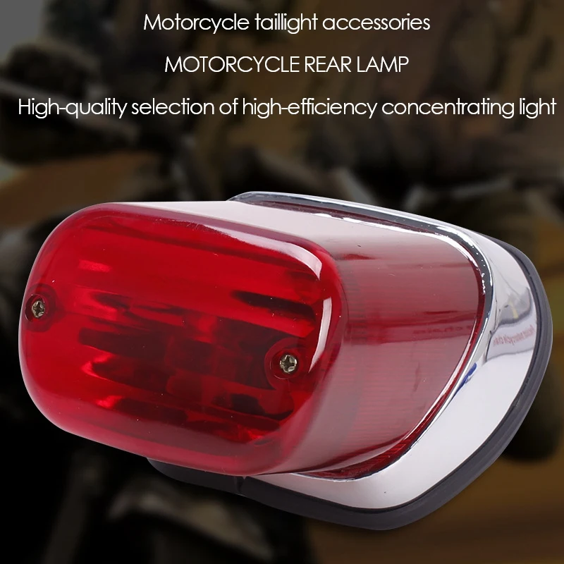 Motocicleta ABS Red Tail Brake Light, Motorbike Rear Indicator, Stop Lamp para Yamaha Virago XV250 XV400