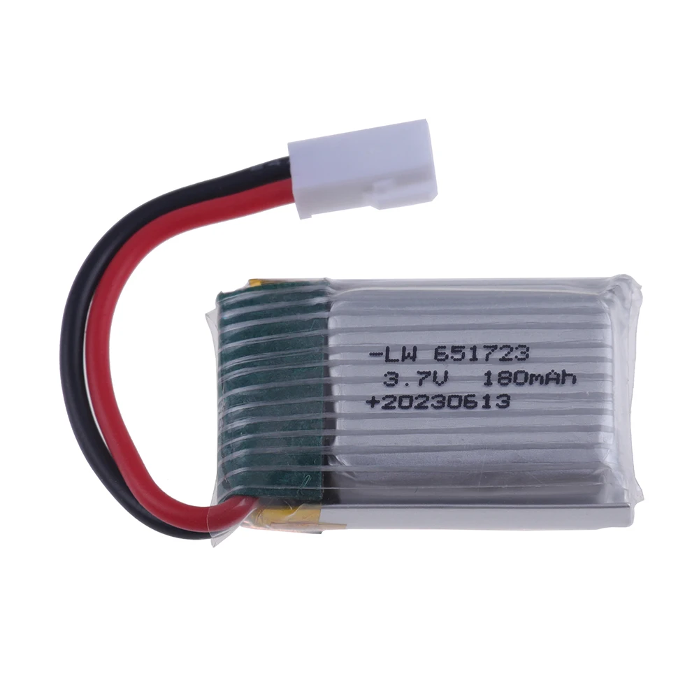 Akumulator 3.7V 180mah 651723 25C dla H2 H8 H48 U207 dla części zamienne do quadcoptera 1S 150mAh Upgrade dron zdalnie sterowany baterii