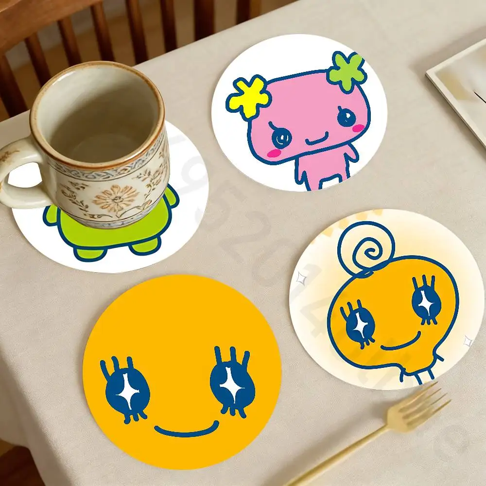 

T-Tamagotchi M-Mametchi Wooden Theme Desktop Heat Mats Home Decor Coffee Mug Coasters For Office Restaurant