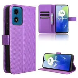 For Motorola Moto G34 G04 G24 Cover Luxury Flip Diamond Pattern Skin PU Leather Wallet Lanyard Case For Moto G34 5G Phone Bags