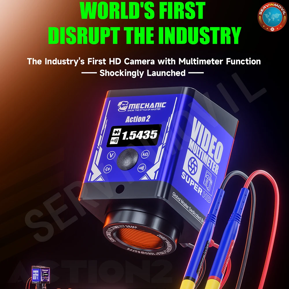 

Mechanic Tanying Action 2 Microscope Video Multimeter 12.4 million pixels 1080P Full HD Vision HDMI/Type-C AC/DC Voltage Tester