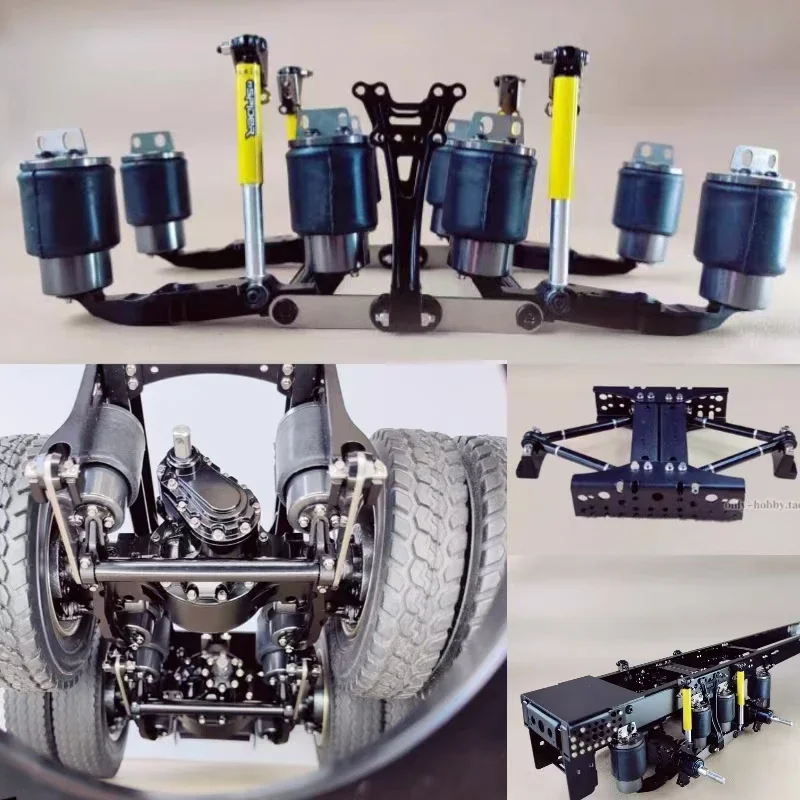 

Simulation air suspension system for 1/14 Tamiya RC truck dump truck SCANIA 770S 56368 VOLVO ACTROS BENZ MAN LESU DIY parts