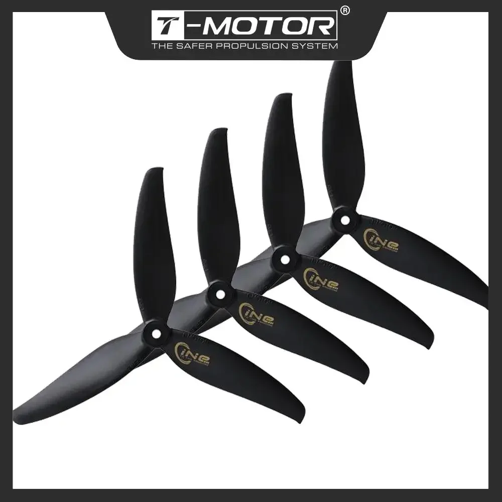 

T-Motor 1Pairs 7.5X4.6 10.5X5 Plastic Propeller 3 Blades Black Carbon Reinforced Nylon Propeller for Rc Fpv Drone