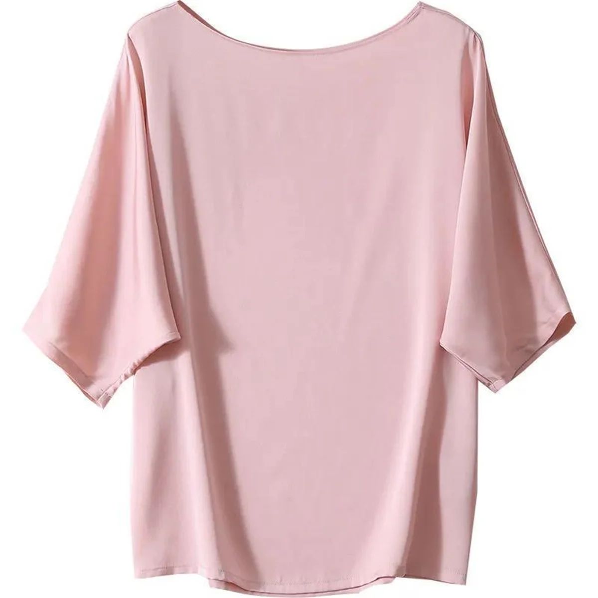 T-shirt   Women   Fashion  Summer  Satin  Short   Bat  Sleeve  Loose  Casual   Plus  Size