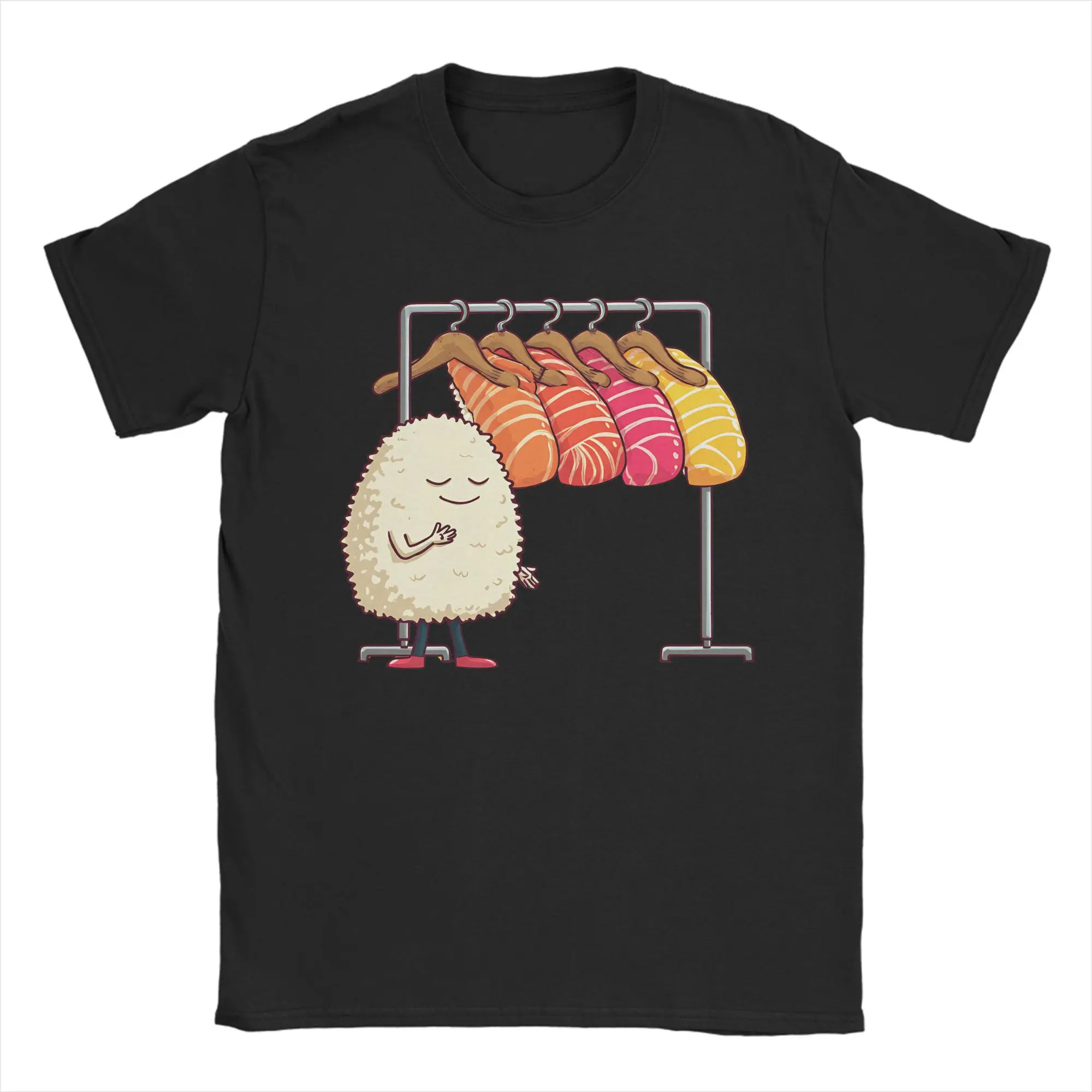 Women's Sushi Wardrobe T-shirt Clothing Casual Short Sleeve Round Neck T-shirt Women Clothing Fashion Graphic T Shirts Y2K Top
