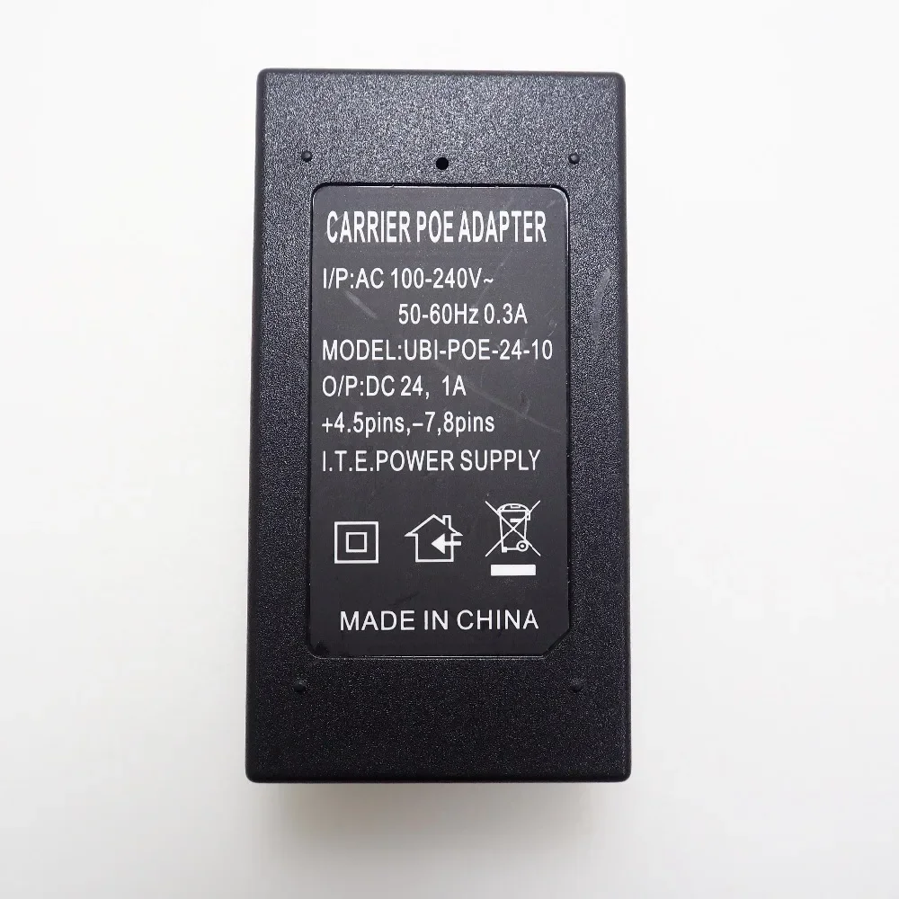 CCTV Security 24V1A 15.4W POE adapter Desktop POE Injector Ethernet power for POE IP Camera Phone PoE Power Supply EU Plug