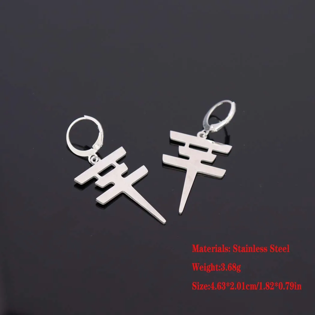 2024 New fashion stainless steel Tokyo hotel pendant earrings personality all matching earrings female birthday anniversary smal